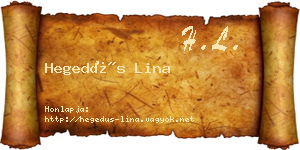 Hegedűs Lina névjegykártya